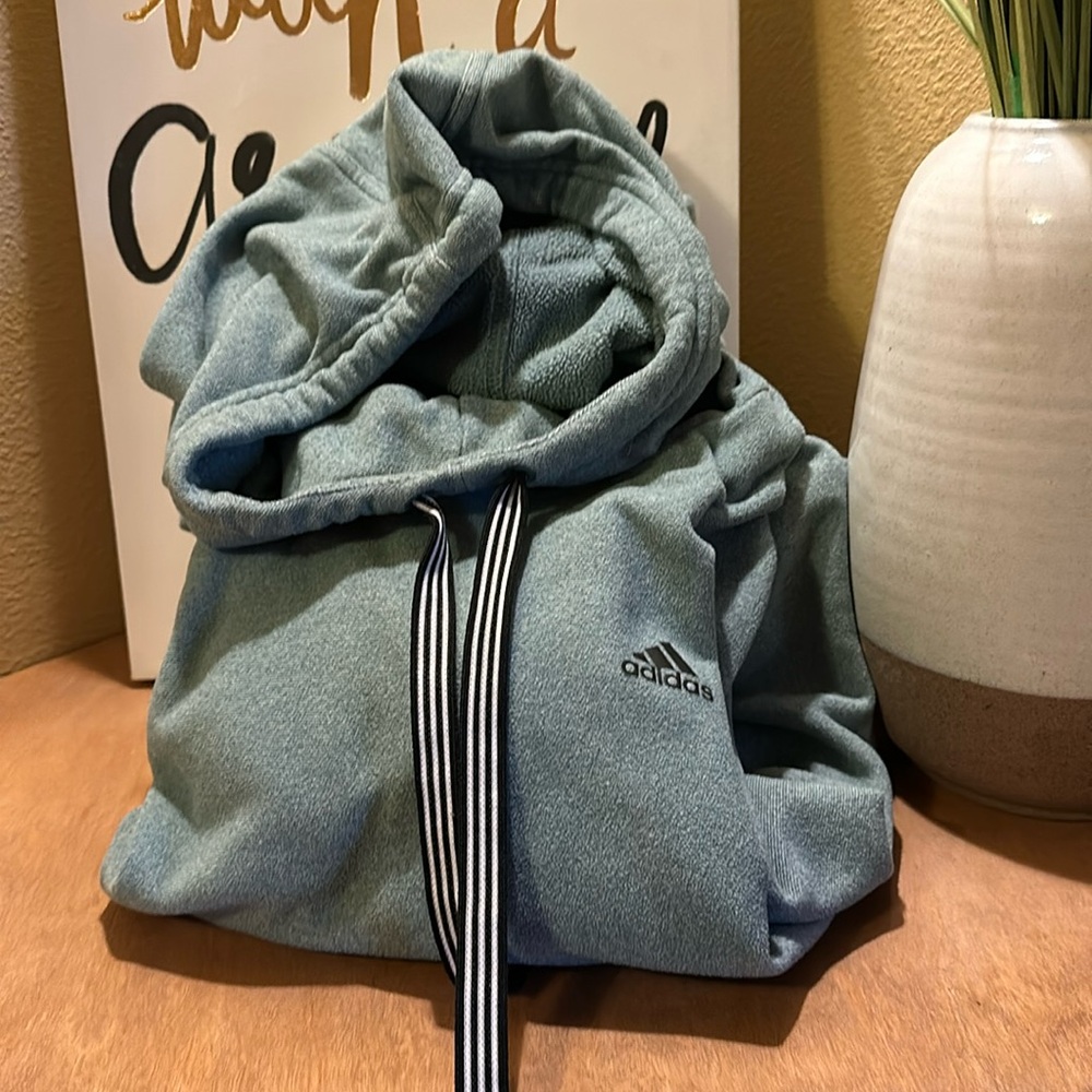 Gently used / adidas fleece hooded sweatshirt / womens M